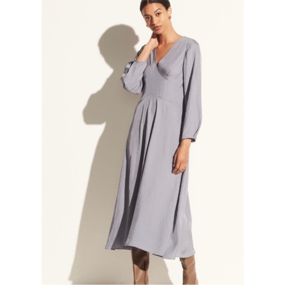 Vince Long-Sleeve Paneled V-Neck Dress Iris
Blue NWT - Picture 1 of 5